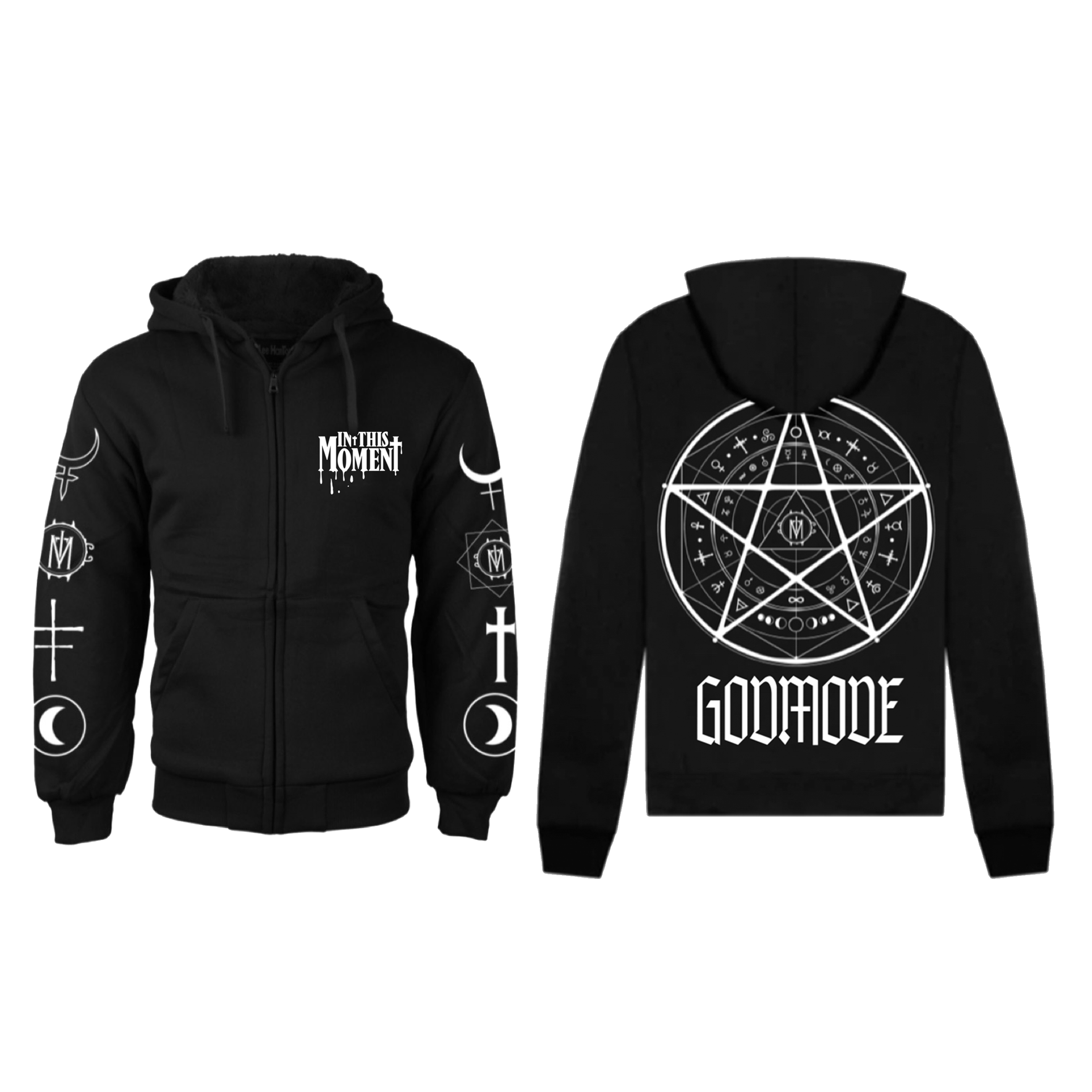 Multi Symbol Zip Hoodie