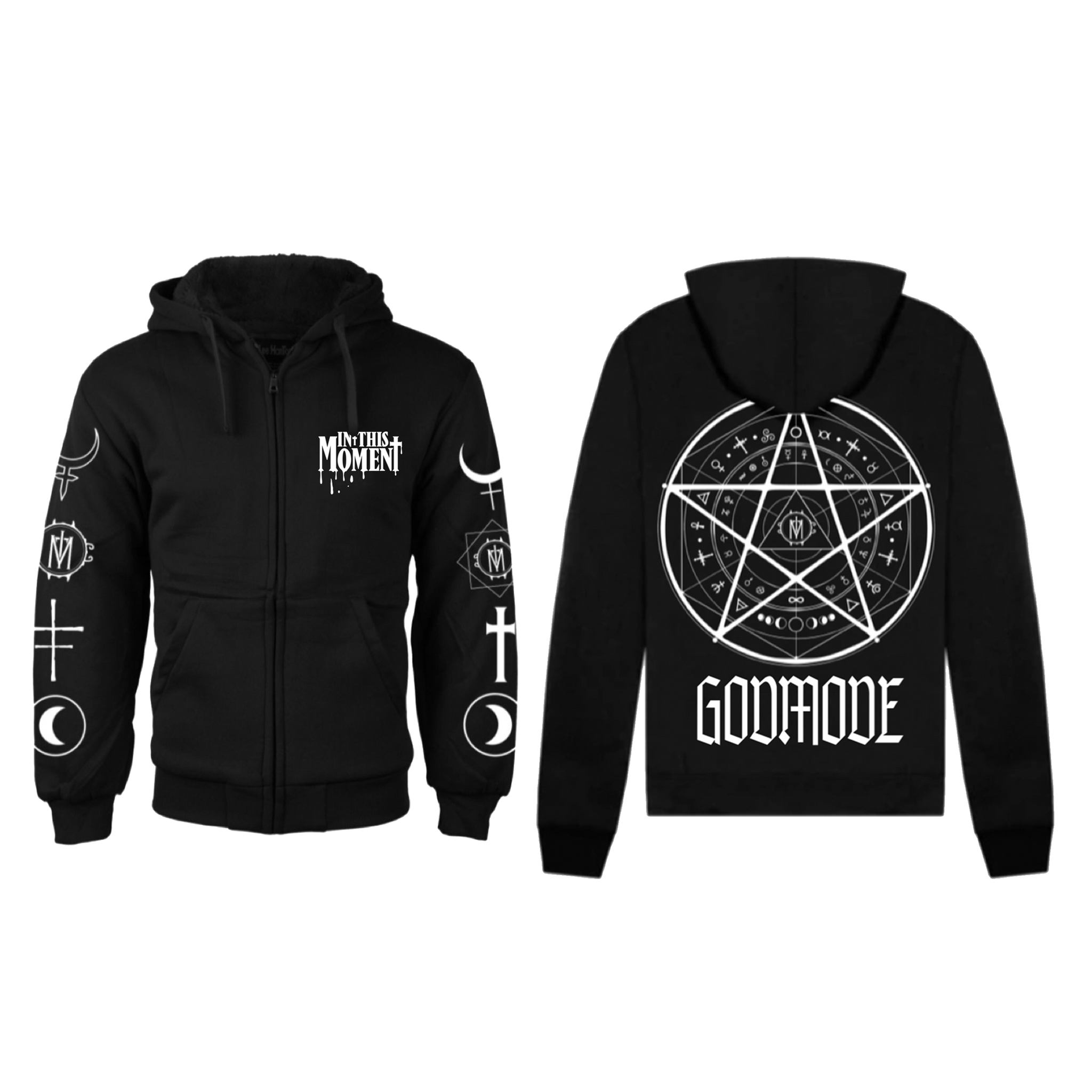 Multi Symbol Zip Hoodie