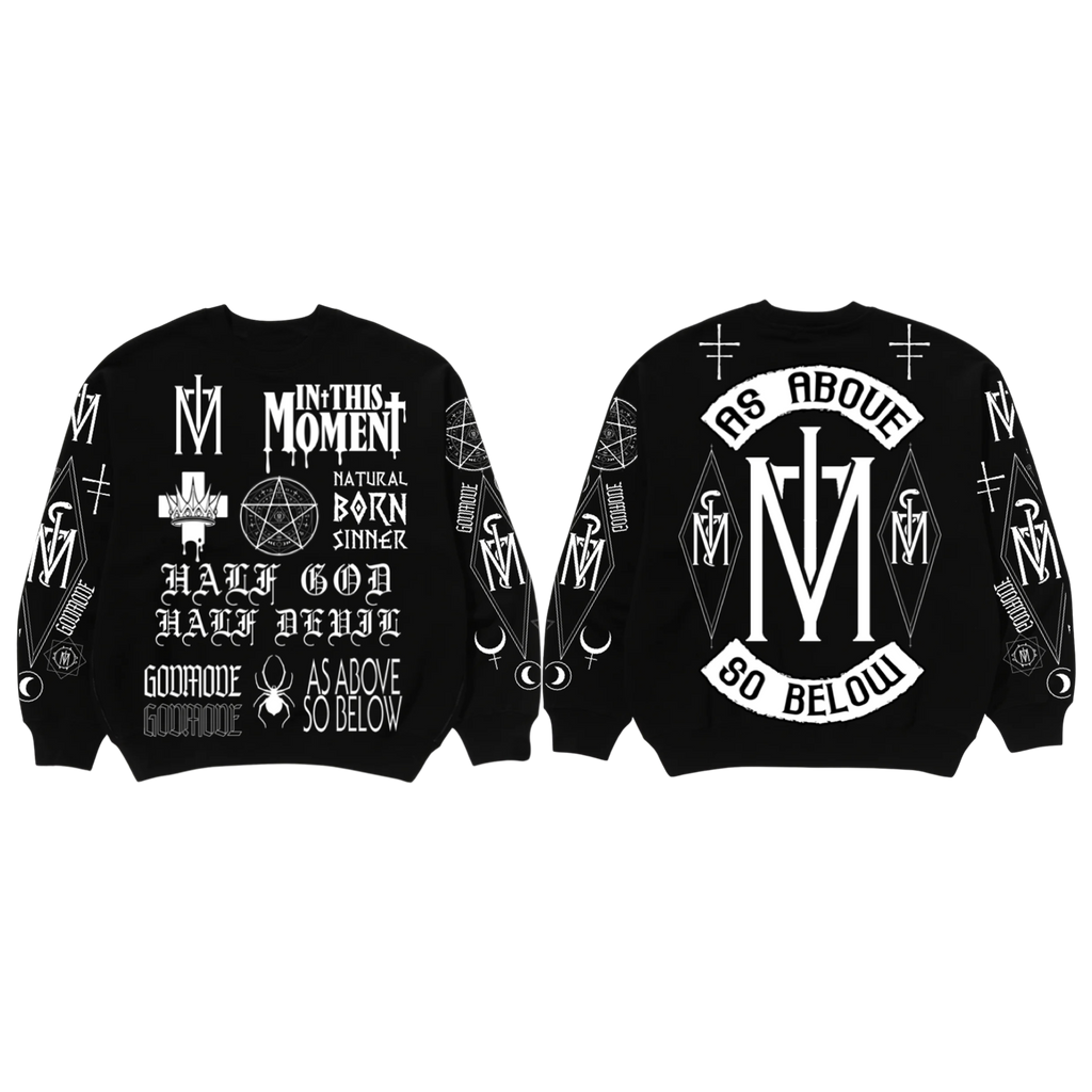 As Above Black Crewneck Sweater