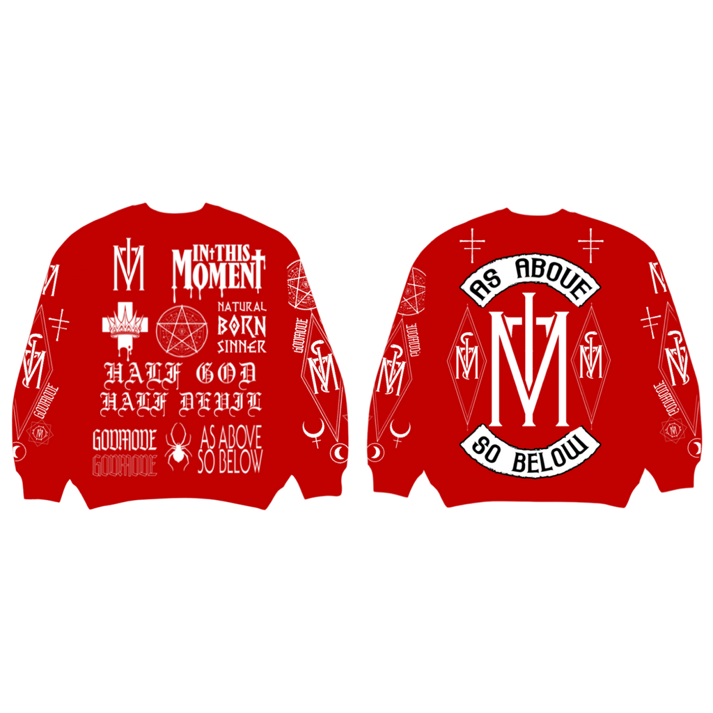 As Above Red Crewneck Sweater