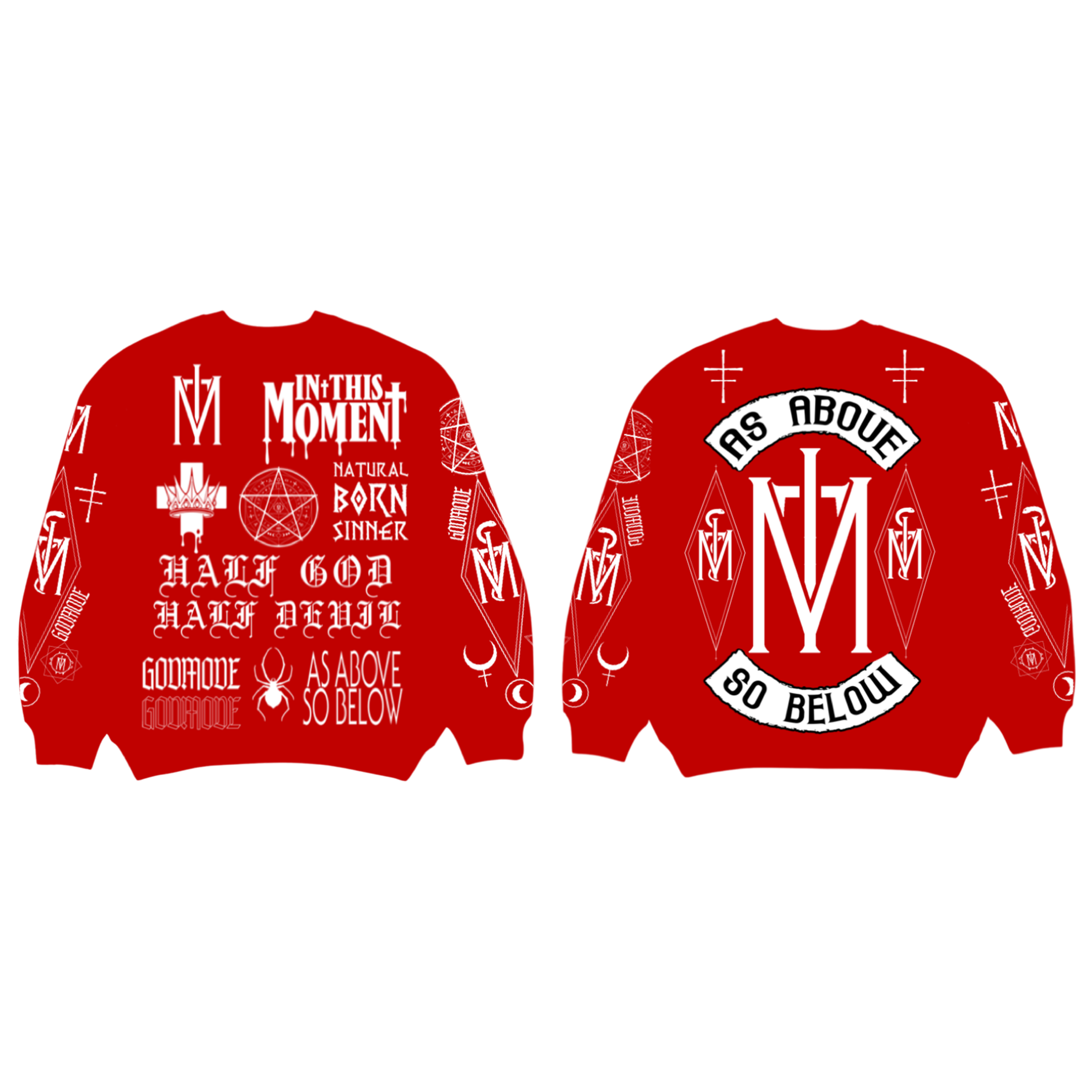 As Above Red Crewneck Sweater
