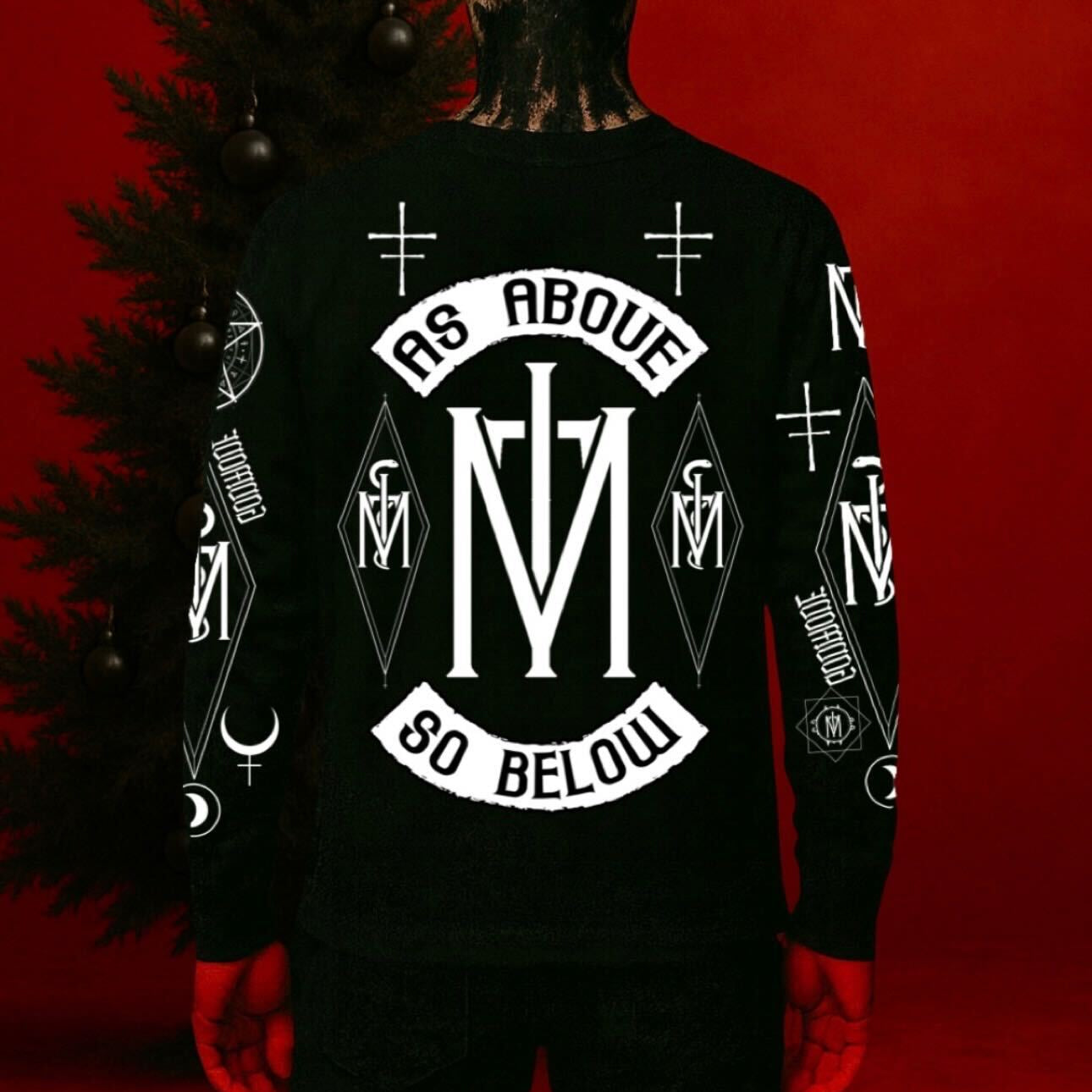 As Above Black Crewneck Sweater