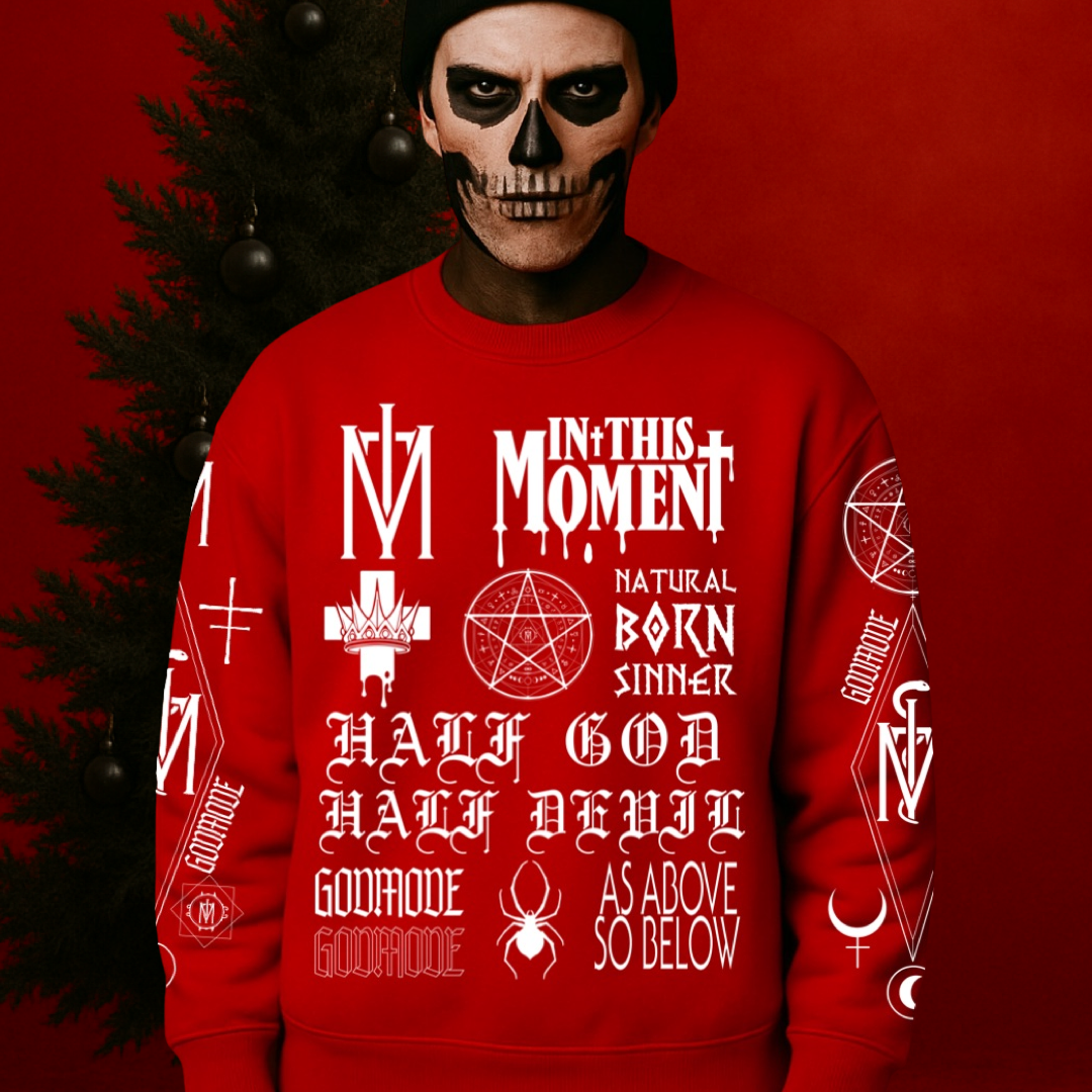 As Above Red Crewneck Sweater