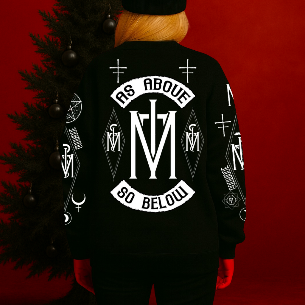 As Above Black Crewneck Sweater